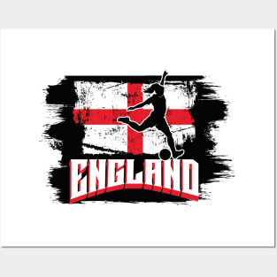 England womens soccer fan Posters and Art